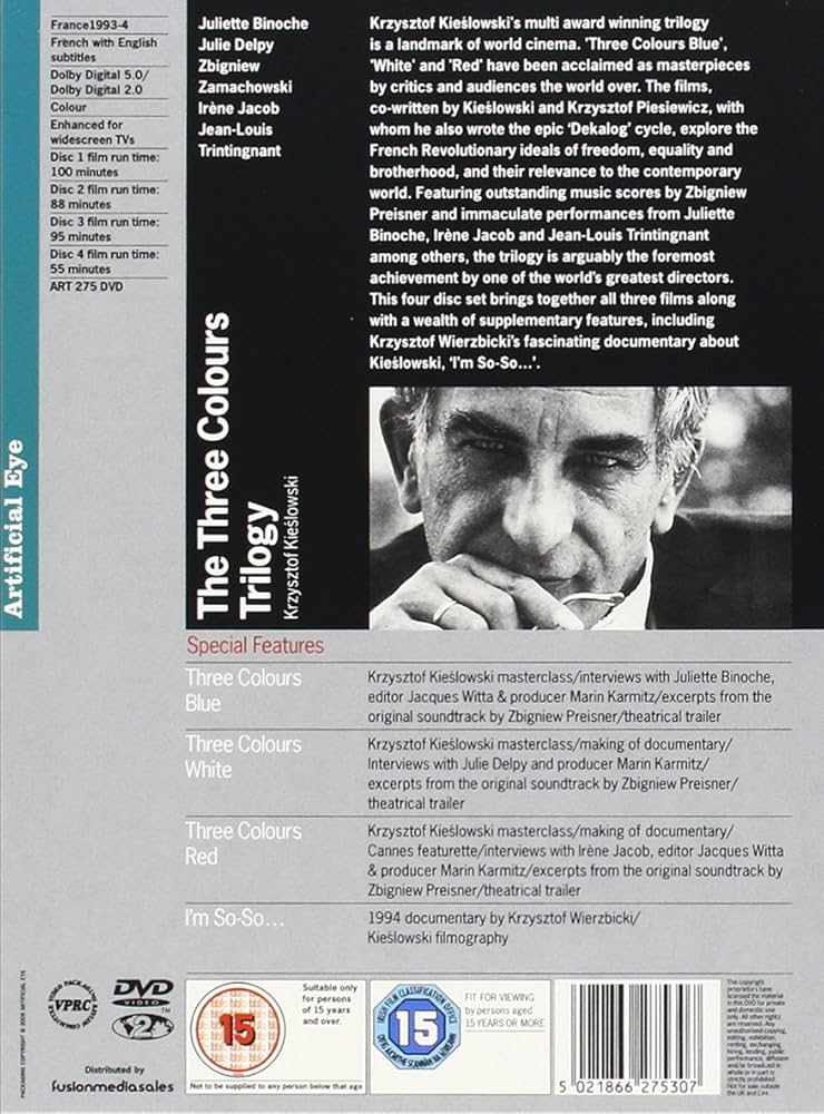 【KIEŚLOWSKI Collection II　DVD「トリコロールセット】 Amazon.co.jp: Three Colors Trilogy (Blue / White / Red) : DVD